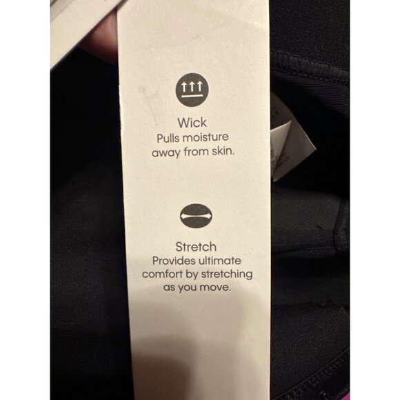 Calvin Klein Performance Racerback Bra XS Black & Pink High Support - Picture 8 of 10